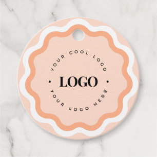 Etiqueta de Logotipo Personalizado Varejo Cor-de-r