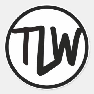 Etiqueta de logotipo TLW brilhante