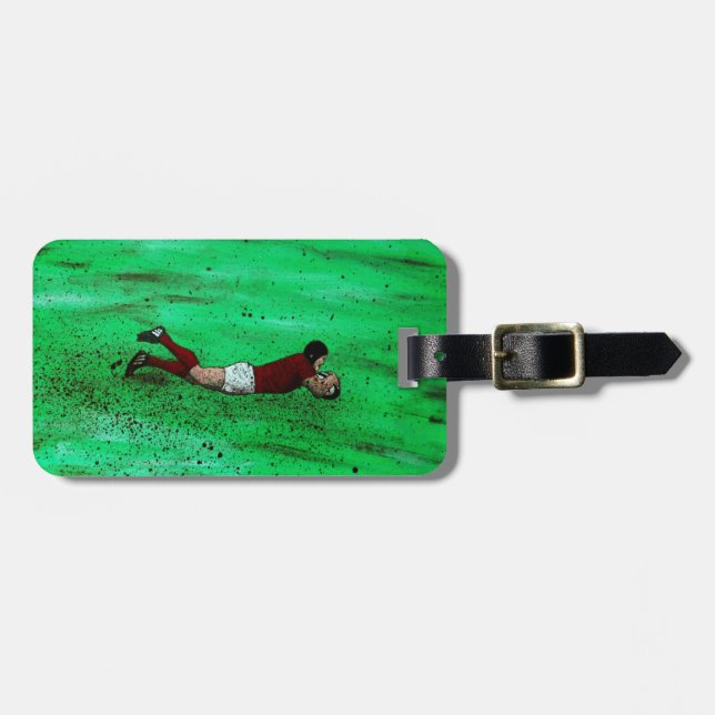 Etiqueta de mala de râguebi personalizável (Frente Horizontal)