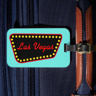 Etiqueta de mala de viagem de Las Vegas para lua d