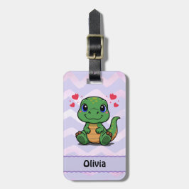 Etiqueta de mala personalizada com T-Rex Dinossaur