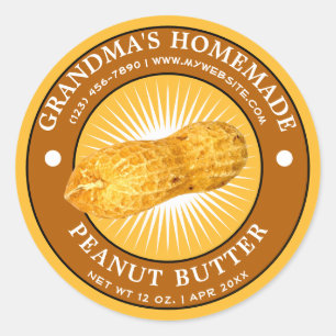 Etiqueta de Manteiga de Amendoim de Vintage Homema