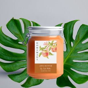 Etiqueta de Manteiga de Maçã Homemada Elegante