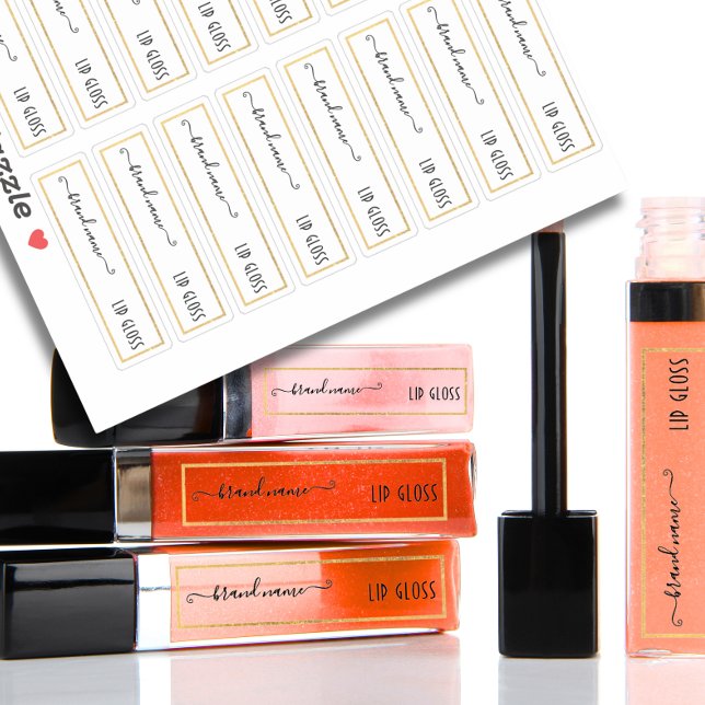 Etiqueta de Maquiagem Limpa e Translúcida de Borda (Criador carregado)