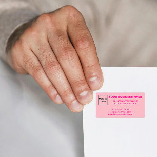 Etiqueta de Marca Comercial Rosa Monocromática no