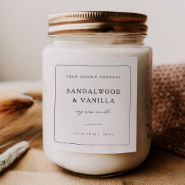 Etiqueta de Marca de Vela quadrada mínima