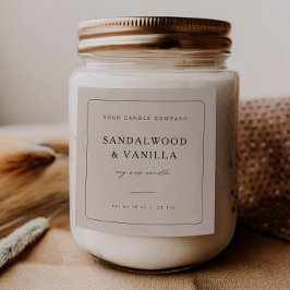 Etiqueta de Marca de Vela quadrada mínima