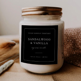 Etiqueta de Marca de Vela quadrada mínima