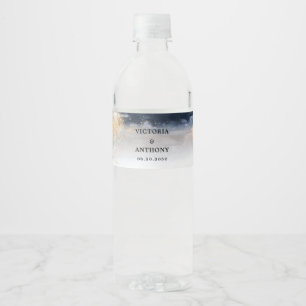 Etiqueta de marinho e de Garrafa de Água de Casame