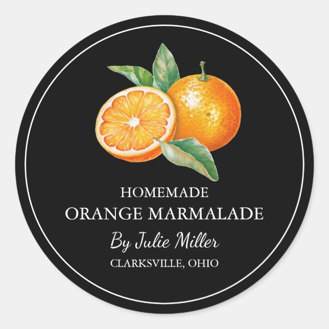 Etiqueta de Marmalada Laranja Simples (Frente)