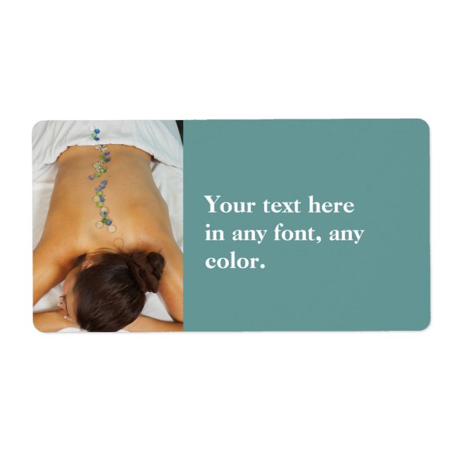 Etiqueta de Massagem de Pedra legal (Frente)