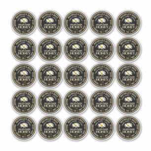 Etiqueta de mel de vinilo impermeável com 2,25" co