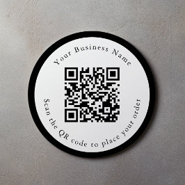 Etiqueta de menu de café/mesa profissional QR
