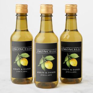 Etiqueta de Mini Frasco Limão Limoncello Limoncell