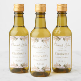 Etiqueta de Mini Garrafa de Vinho para Chá de Noiv