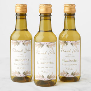 Etiqueta de Mini Garrafa de Vinho para Chá de Noiv