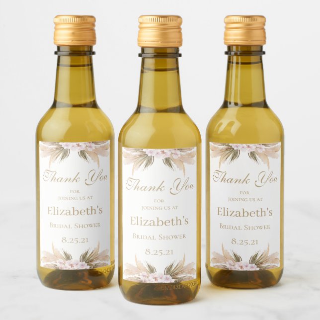 Etiqueta de Mini Garrafa de Vinho para Chá de Noiv (Garrafas)