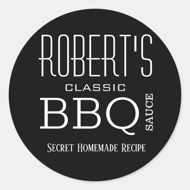 Etiqueta de Molho de CHURRASCO Homemade Personaliz (Frente)