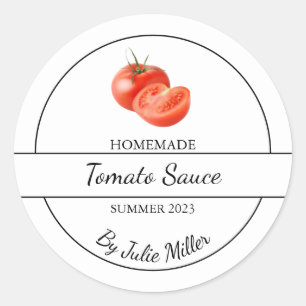 Etiqueta de molho de tomate caseiro simples
