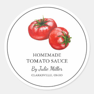 Etiqueta de molho de tomate caseiro simples