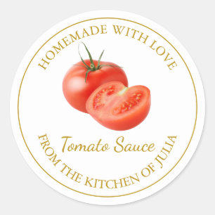 Etiqueta de Molho de Tomate Homemade Branco