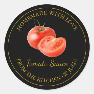 Etiqueta de Molho de Tomate Homemade Preto