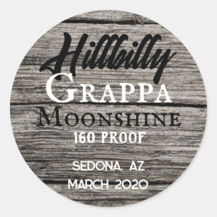 Etiqueta de Moonshine Hillbilly Personalizada