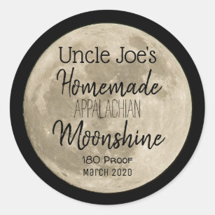 Etiqueta de Moonshine Homemade Personalizada