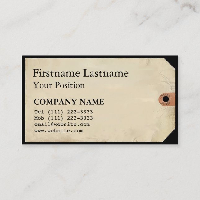 Etiqueta de museu (Frente)