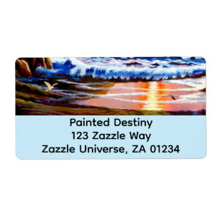 Etiqueta de nascer da praia