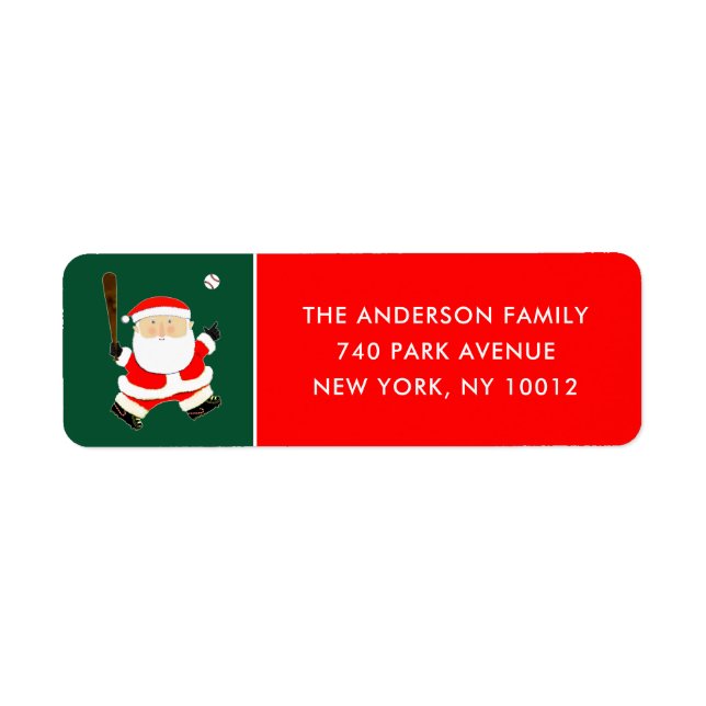 Etiqueta de Natal de Baseball (Frente)