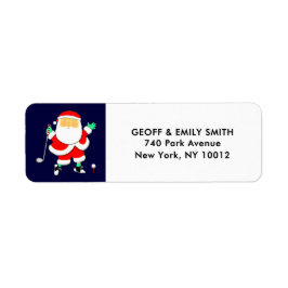 Etiqueta de Natal de Golfe Férias