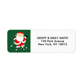 Etiqueta de Natal de Golfe Férias