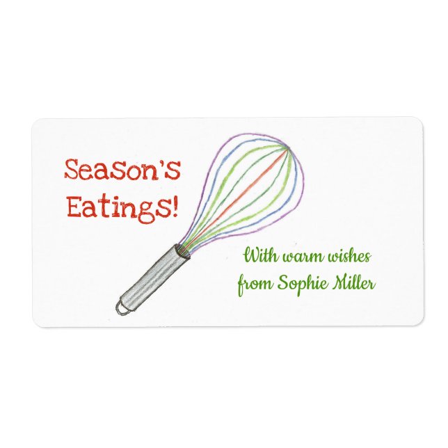 Etiqueta de Natal / Etiqueta de Baking (Frente)