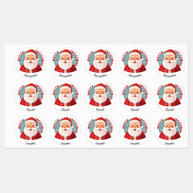 Etiqueta de Natal Personalizada com Nome (Folha)