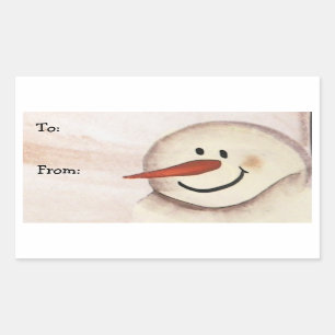 Etiqueta de Natal Pintada por Acrílula Primitiva