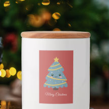 Etiqueta de Natal Vermelho para contentor de comid