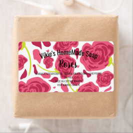 Etiqueta de Negócios de Sabonete com Aroma de Rosa