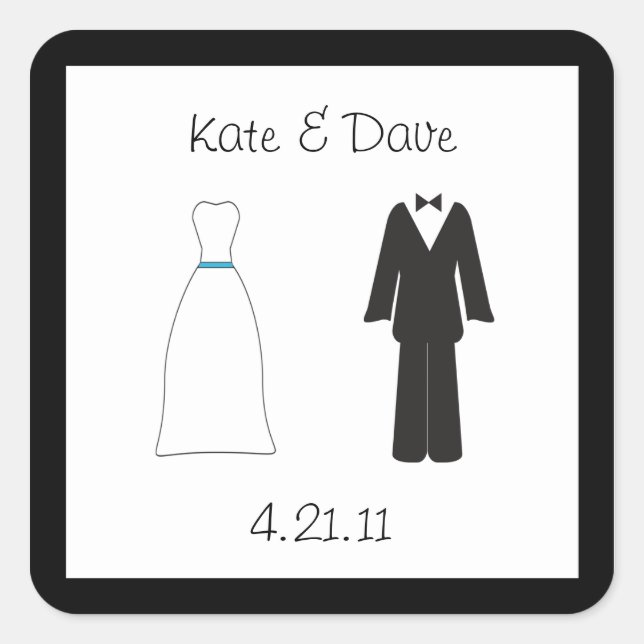 Etiqueta de noiva e de alameda (Frente)