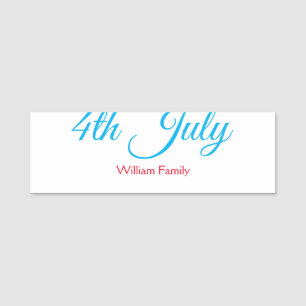 Etiqueta De Nome 4 de julho dia da independência adicionar nome tex
