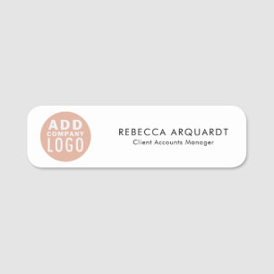 Etiqueta De Nome Adicionar ID de funcionário da empresa de logotipo