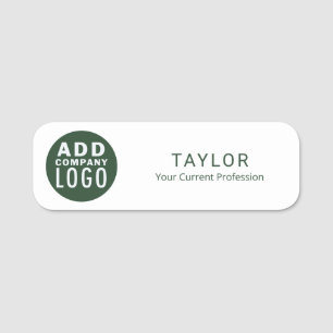 Etiqueta De Nome Adicionar logotipo da empresa Funcionarios para em