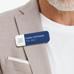 Etiqueta De Nome Adicionar logotipo Marinho básico Pino de seguranç
