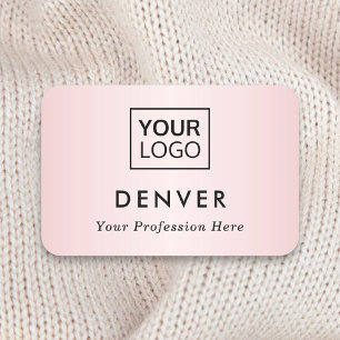 Etiqueta De Nome Adicionar primeiro nome de logotipo e gradiente de