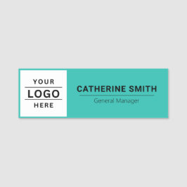 Etiqueta De Nome Adicione seu logotipo aqui Texto preto para funcio