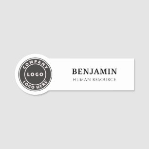 Etiqueta De Nome Adicione seu logotipo corporativo personalizado