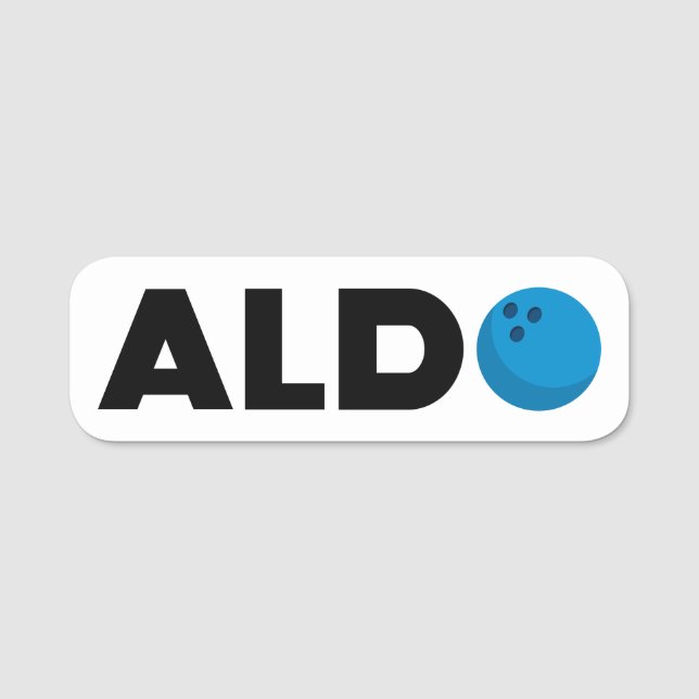 Etiqueta De Nome Aldo boliche (Frente)