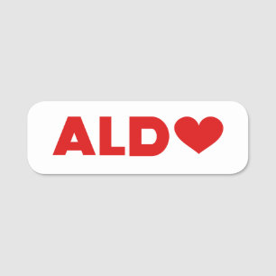 Etiqueta De Nome Aldo Love