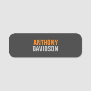 Etiqueta De Nome Alternativo - Cinza de cor perfeita Texto em negri