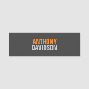 Etiqueta De Nome Alternativo - Cinza de cor perfeita Texto em negri